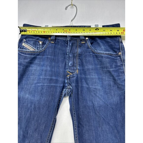 Diesel Jeans Larkee Straight Button Fly Blue Men's 29 X 32 Dark Wash Denim - Picture 5 of 16